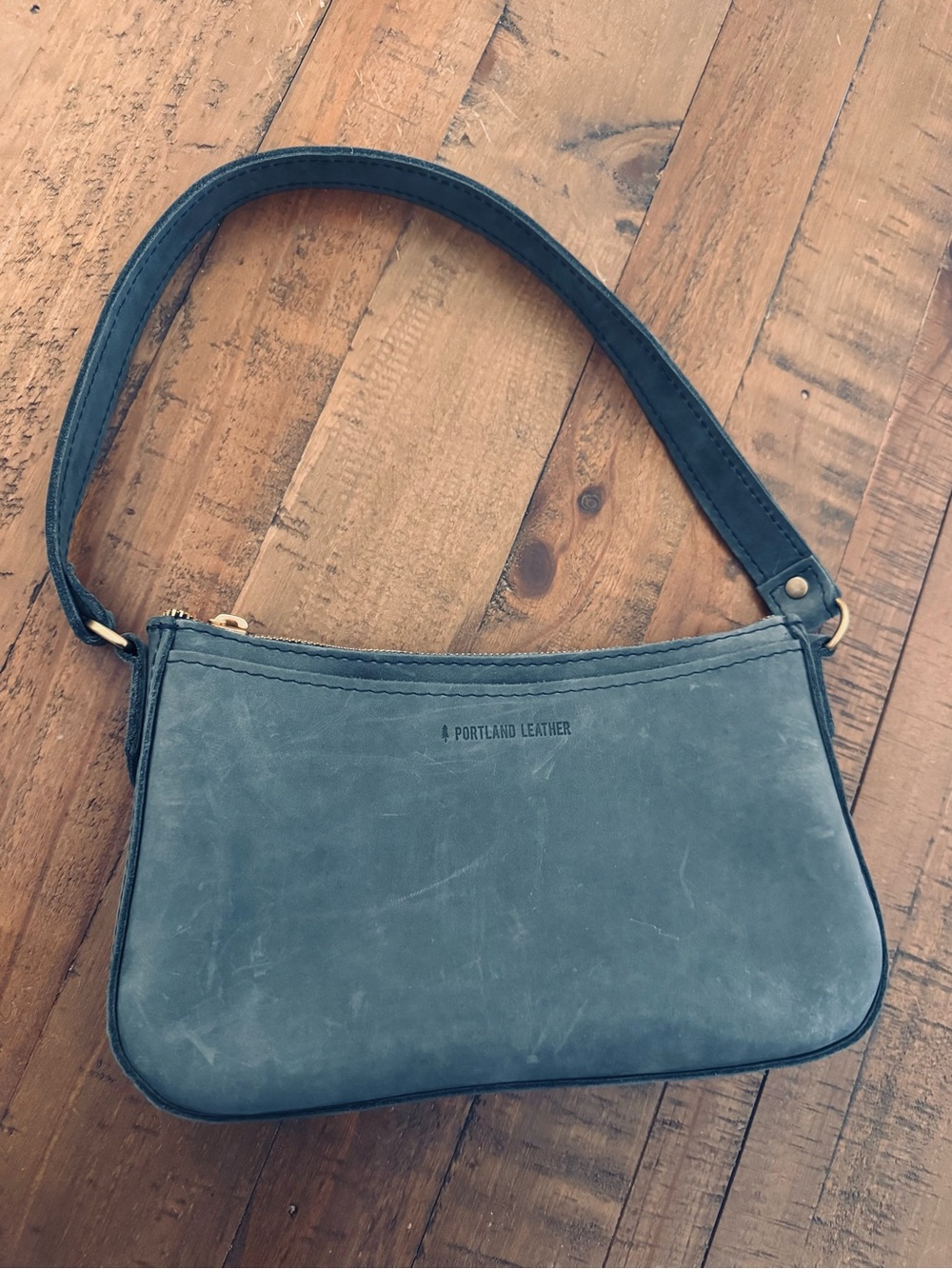 Gorgeous Portland Leather Goods "Lucy" Shoulder in Storm - Discontinued